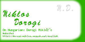 miklos dorogi business card